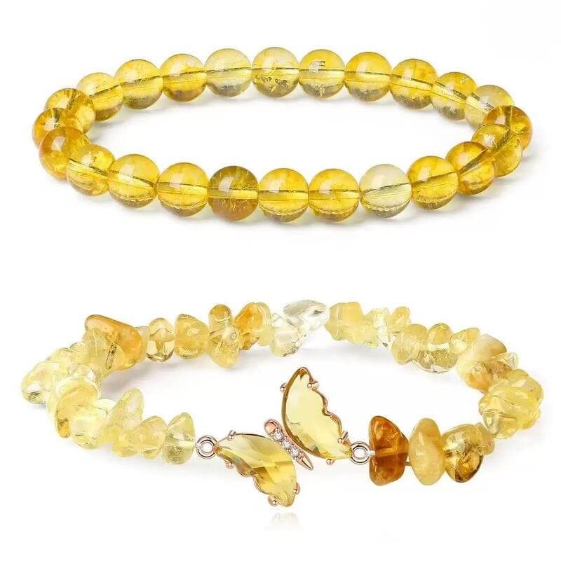 2pcs Butterfly Natural Crystal Bracelet for Girls Wholesale 3