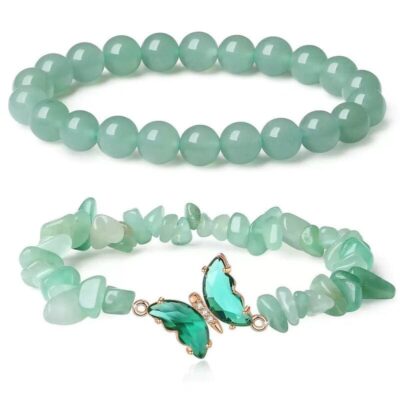 2pcs Butterfly Natural Crystal Bracelet for Girls Wholesale (1)