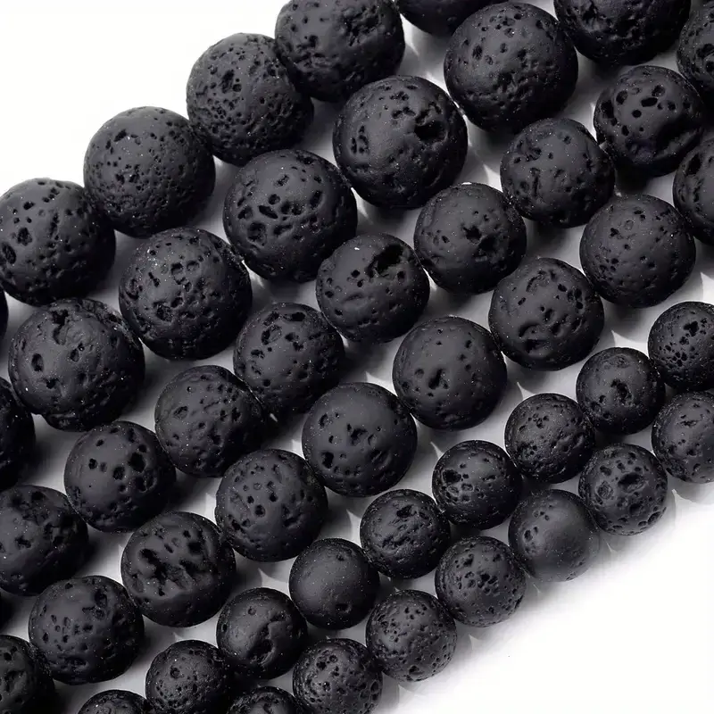 4-12mm 5A Natural Round Lava Stone Beads Wholesale (6)