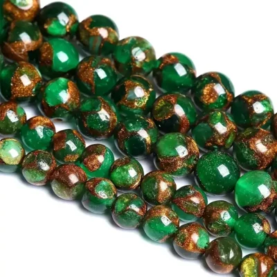 6 10mm Smooth Luxury Green Round Beads Wholesale Strand Beads 1