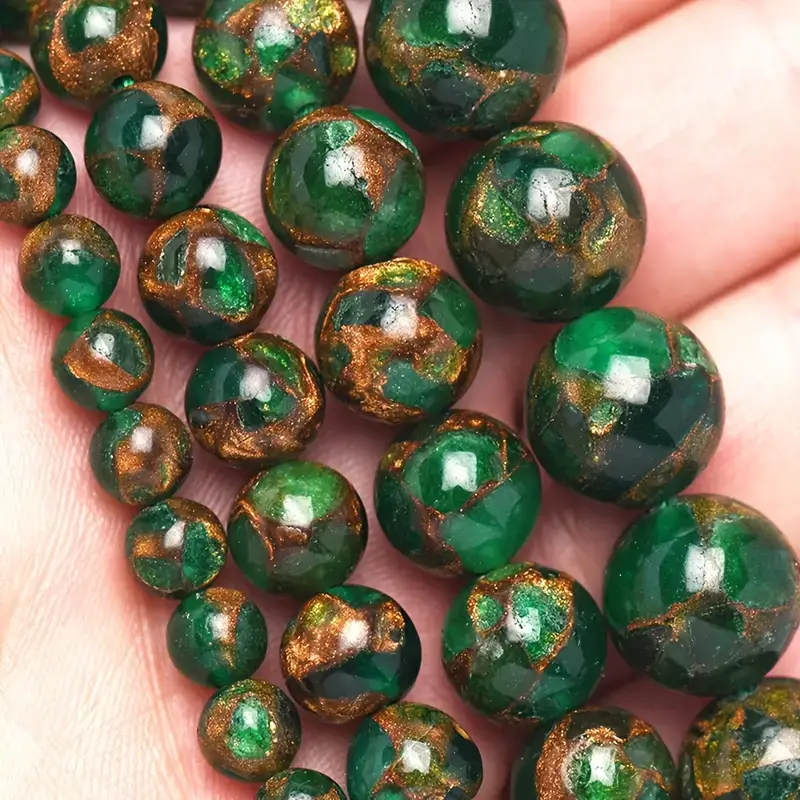 6-10mm Smooth Luxury Green Round Beads Wholesale Strand Beads (5)