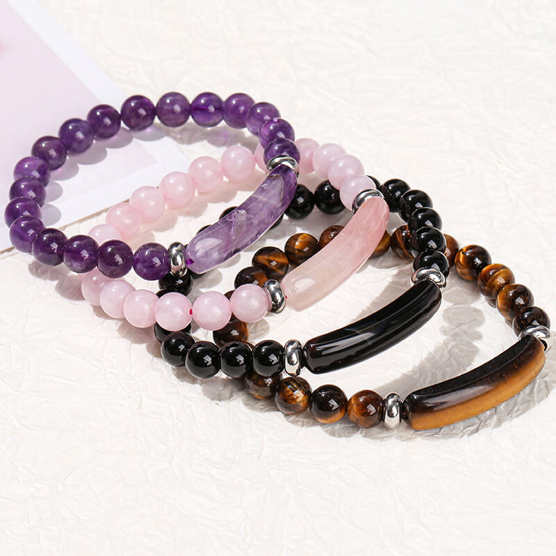 8mm Healing Crystal Beads Link Pheromone Bracelet Chakra (4)