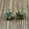 1 Pair Natural Raw Stone Earrings Studs Wholesale Quartz 1