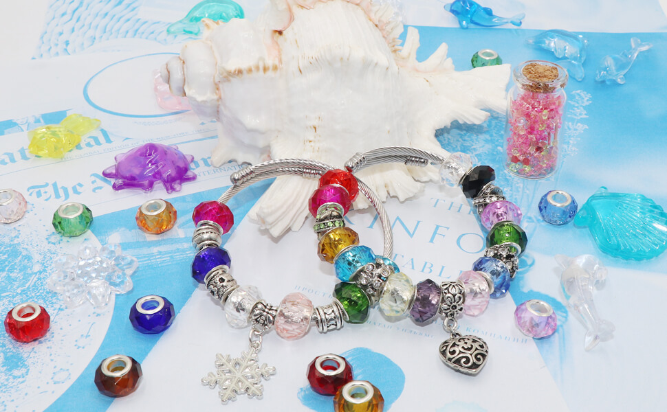 100Pcs Round Acrylic Beads Large Hole Wholesale show