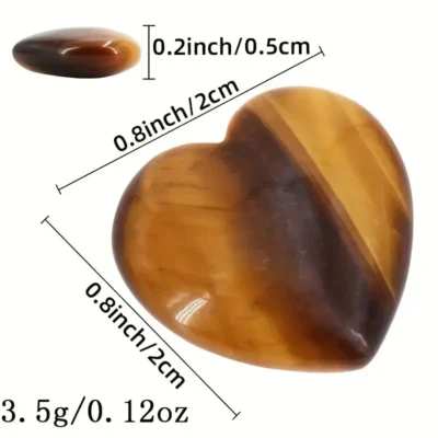 10Pcs Polished Tiger Eye Heart Stone Wholesale 2