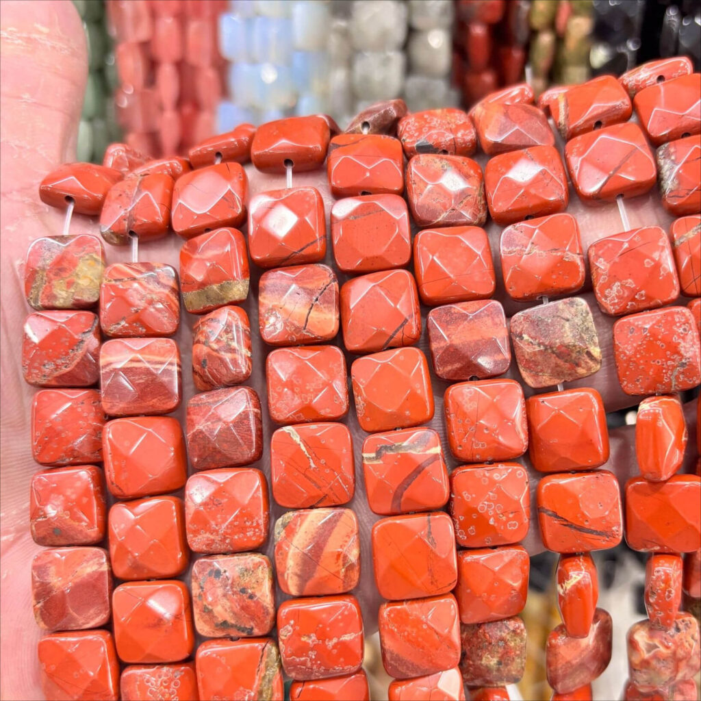 12mm Faced Square Beads for Jewelry Making - Imagen 6