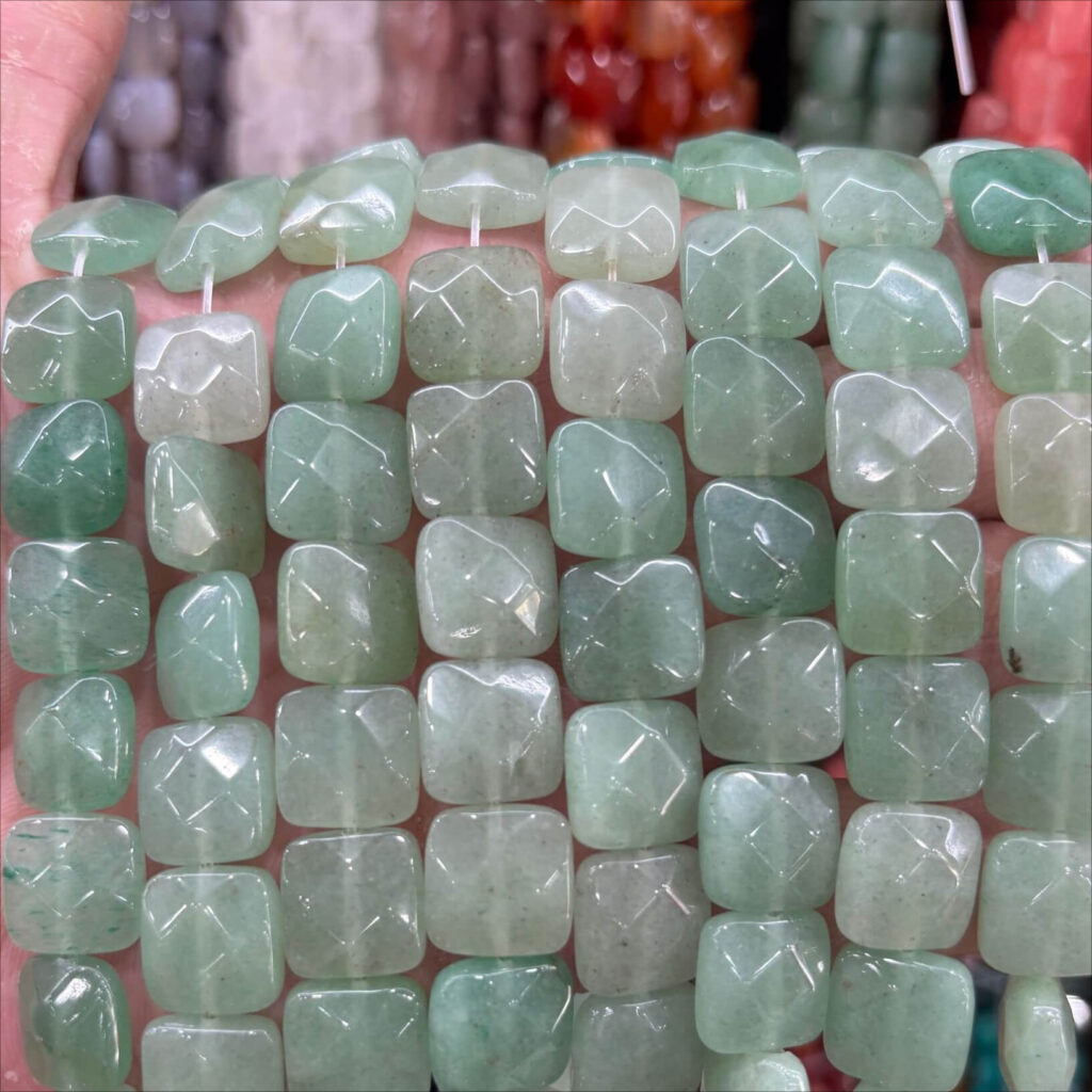 12mm Faced Square Beads for Jewelry Making - Imagen 4