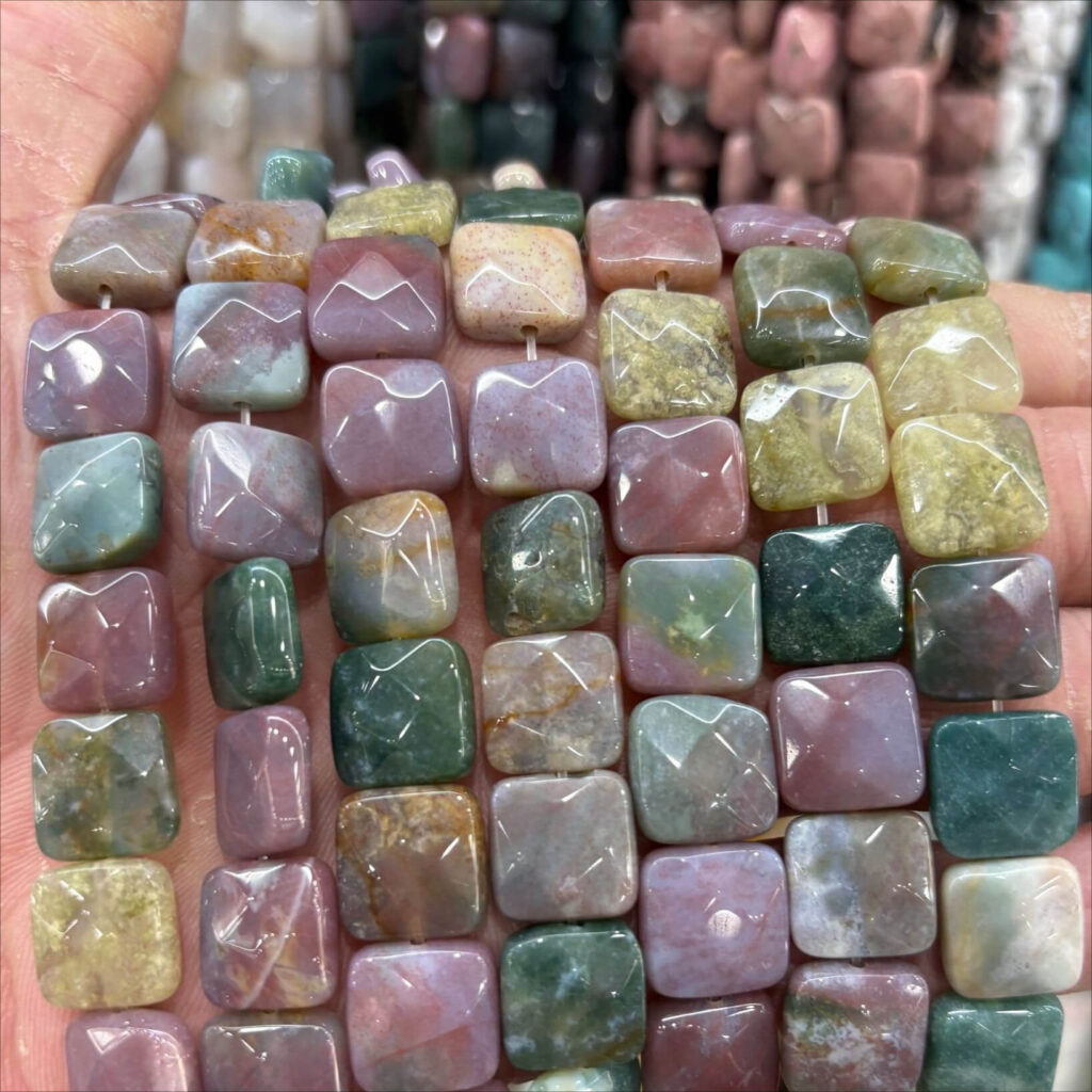 12mm Faced Square Beads for Jewelry Making - Imagen 14