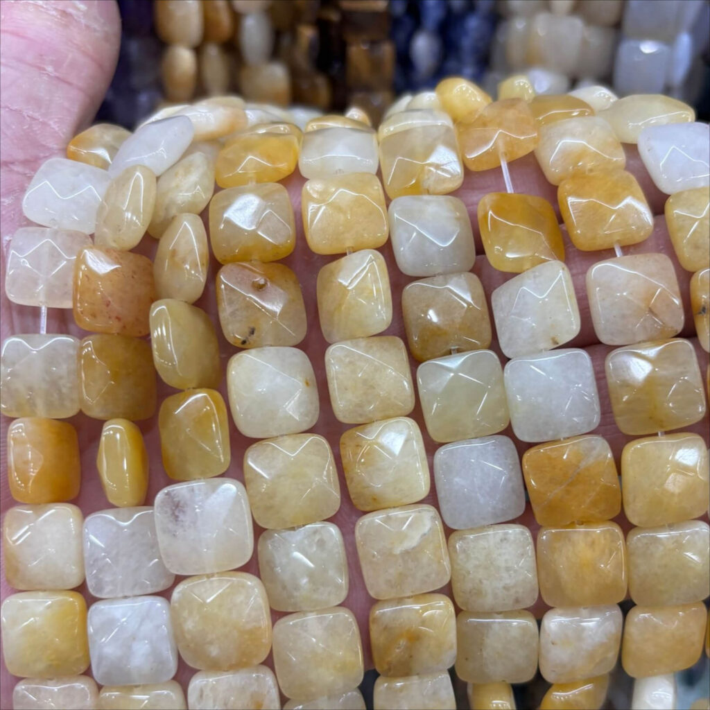 12mm Faced Square Beads for Jewelry Making - Imagen 18