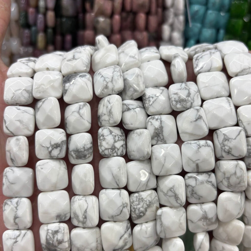 12mm Faced Square Beads for Jewelry Making - Imagen 8