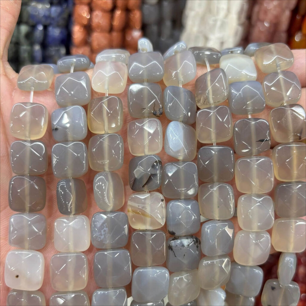 12mm Faced Square Beads for Jewelry Making - Imagen 7