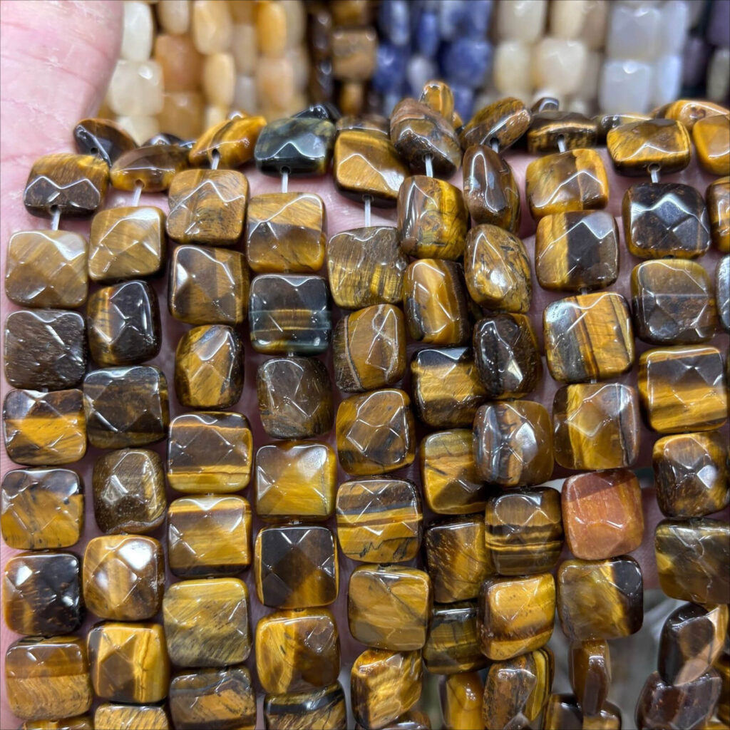 12mm Faced Square Beads for Jewelry Making - Imagen 11