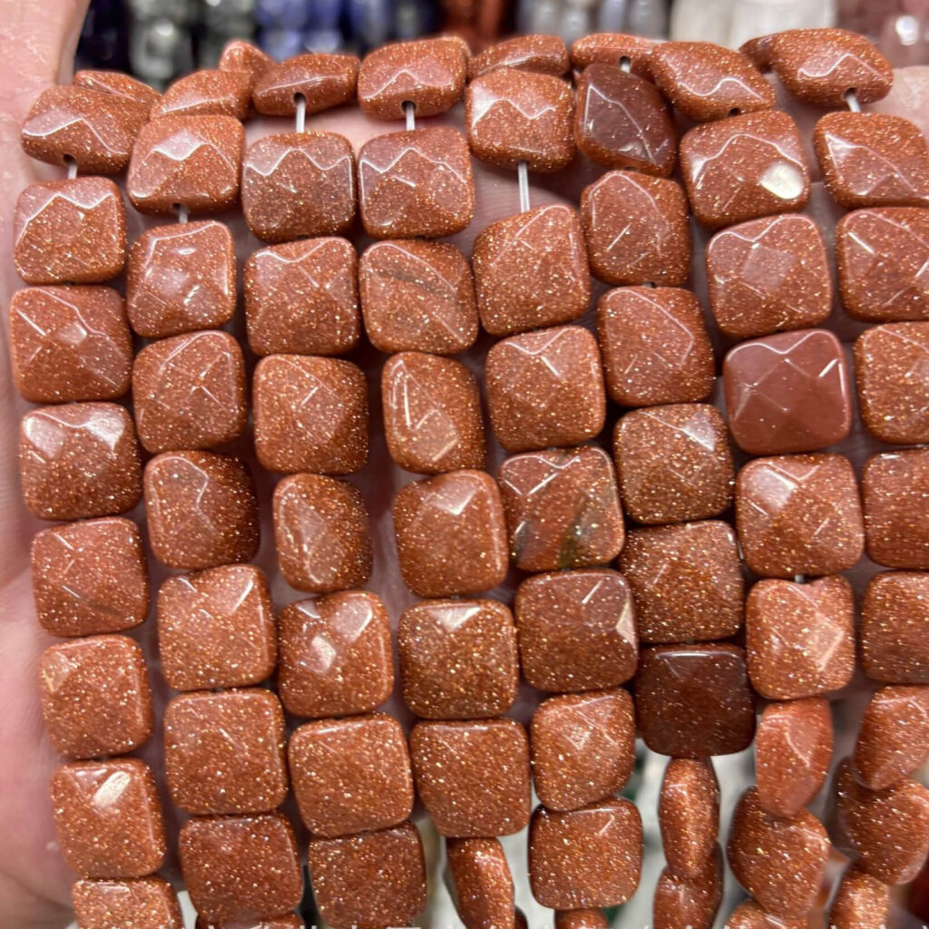 12mm Faced Square Beads for Jewelry Making - Imagen 13