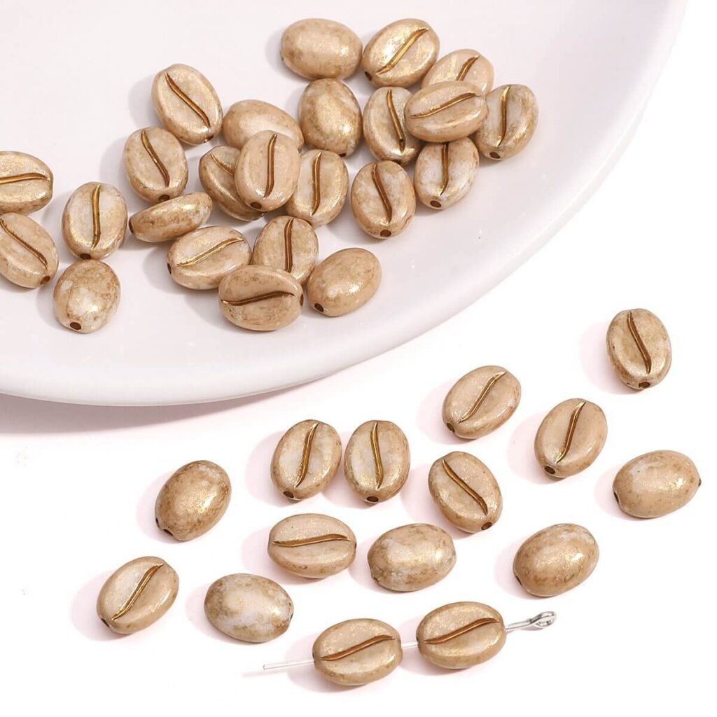 20Pcs 8*10mm Acrylic Coffee Bean Beads Wholesale - Image 7