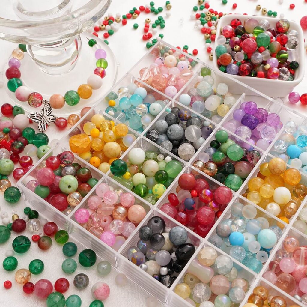 3-12mm Colorful Loose Beads Assorted Glass Beads Bulk