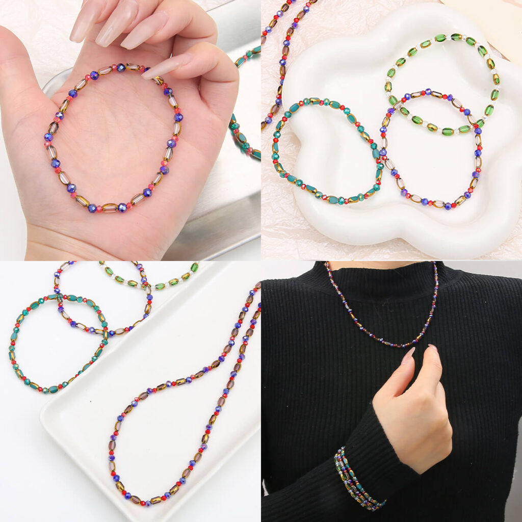 4mm Faceted Glass Beads Oval for DIY Jewelry Making - Afbeelding 4