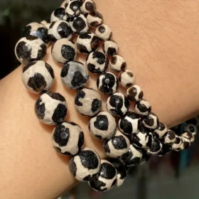 6 10mm Faceted Gemstone Dzi Beads Wholesale 3