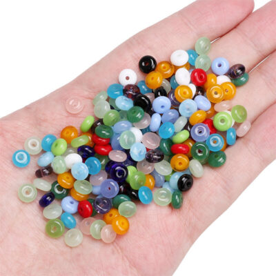 63mm Flat Glass Beads for Jewelry Making Wholesale 13