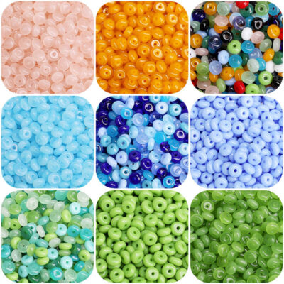 63mm Flat Glass Beads for Jewelry Making Wholesale 15