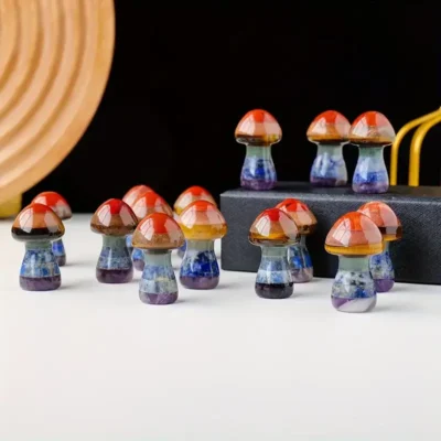 7 Chakra Mushroom Crystal for Healing Mediatiation 1