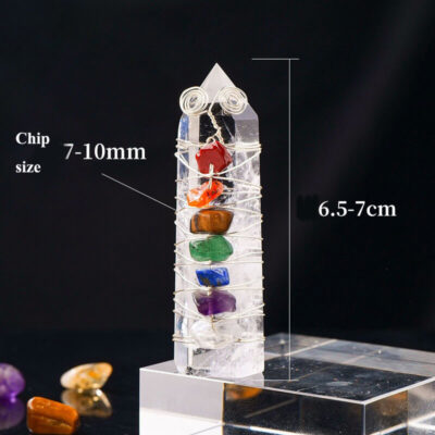 7 Color Chips Crystal Tower Hexagonal Columns Wholesale 3