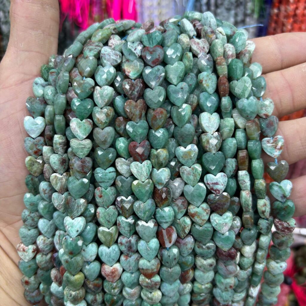 8mm Heart Gemstone Beads Wholesale Faceted Beads - Image 9