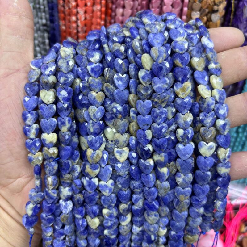 8mm Heart Gemstone Beads Wholesale Faceted Beads 11