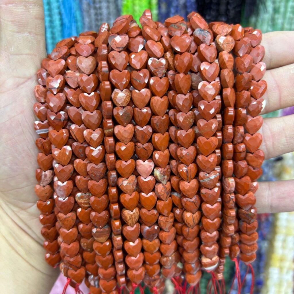 8mm Heart Gemstone Beads Wholesale Faceted Beads - Image 6