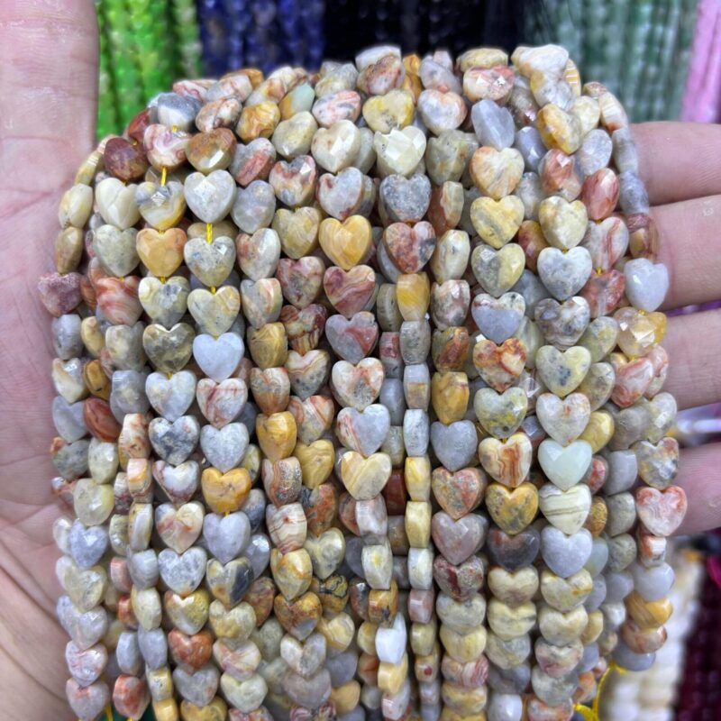 8mm Heart Gemstone Beads Wholesale Faceted Beads 6