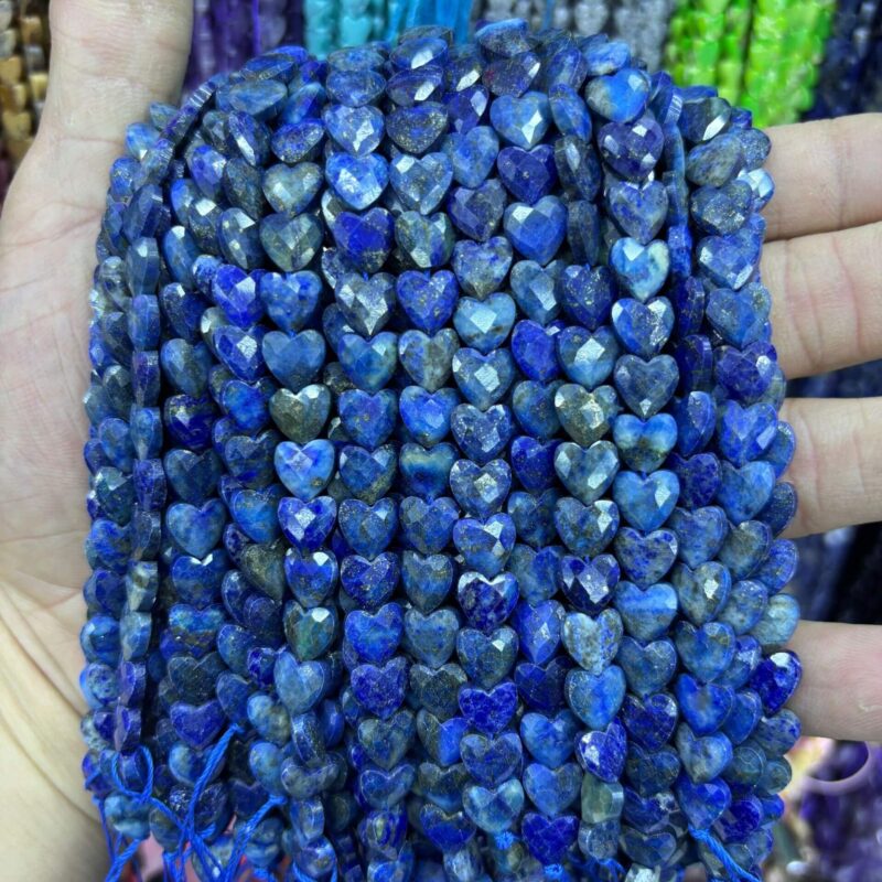 8mm Heart Gemstone Beads Wholesale Faceted Beads 7