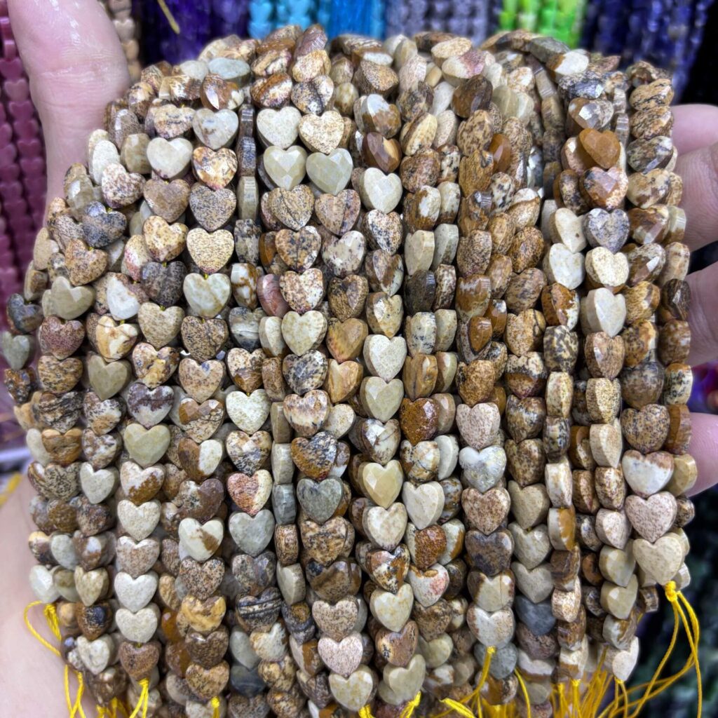 8mm Heart Gemstone Beads Wholesale Faceted Beads - Image 11