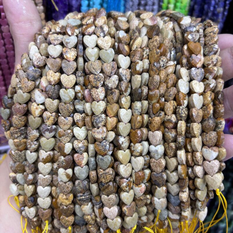 8mm Heart Gemstone Beads Wholesale Faceted Beads 9