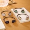 Adjustable Irregular Crystal Bangle Bracelets Wholesale