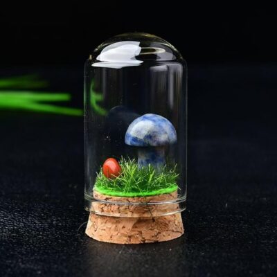 Blue Howlite Delicate Gem Specimen Crystal Rock Mushrooms
