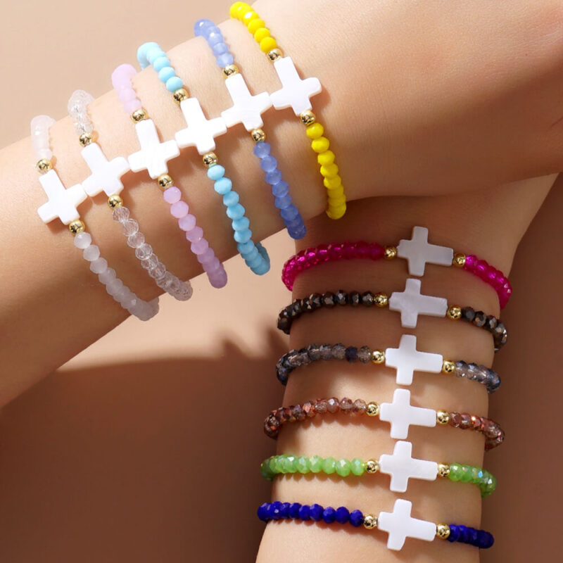 Bohemian Style Crystal Cross Bracelet for Women 15