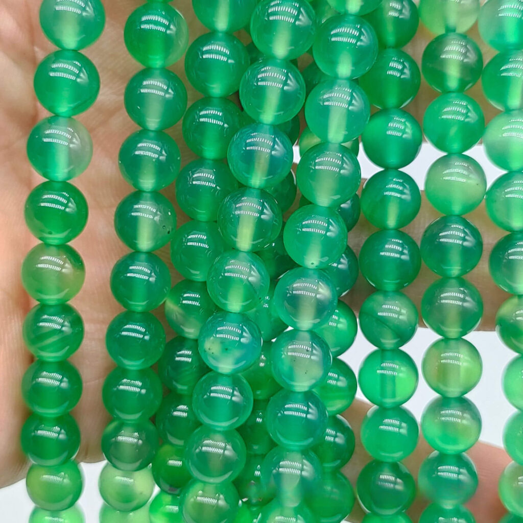 Genuine Green Agate Beads DIY Jewelry Accessory Wholesale