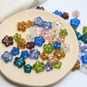 Glass Flower Beads for Jewelry Making DIY Bulk 3