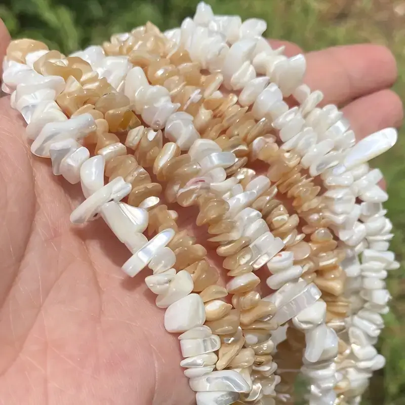 Irregular Gravel Shape Mother Of Pearls Beads Wholesale (5)