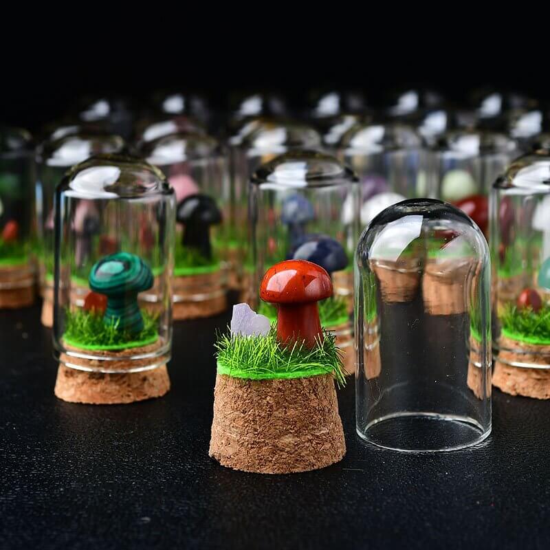Micro-landscape Crystal Mushroon Mineral Specimens Bulk Gift Decor (1)