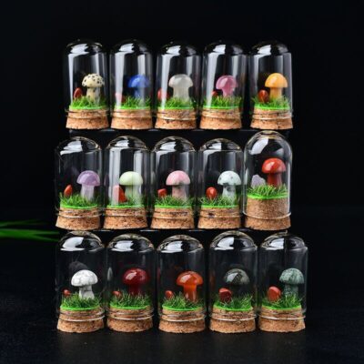Micro landscape Crystal Mushroon Mineral Specimens Bulk Gift Decor 2