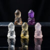 Natural Amethyst Clear Quartz Buddha Crystal Carving Wholesale (2)