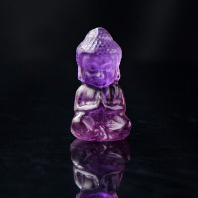 Natural Amethyst Clear Quartz Buddha Crystal Carving Wholesale 4