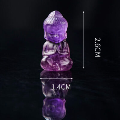 Natural Amethyst Clear Quartz Buddha Crystal Carving Wholesale 6