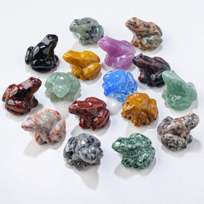 Natural Mini Animal Crystal Frog Carving Wholesale for Home Decor 2