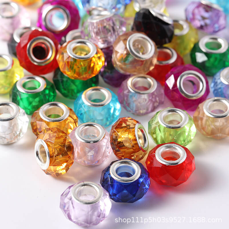 Round Acrylic Beads Large Hole Wholesale 19