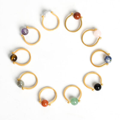 Round Bead Crystal Ring Jewelry Wholesale 13