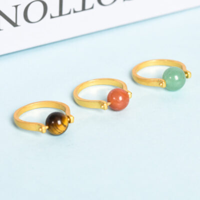 Round Bead Crystal Ring Jewelry Wholesale 2