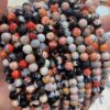 Round Shaped Red Natural Fire Agate Beads Bulk