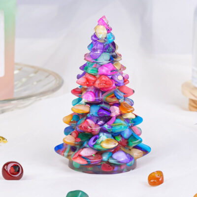 Seven color Natural Crystal Christmas Tree Festival Decoration Gift 10