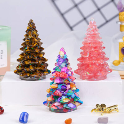 Seven color Natural Crystal Christmas Tree Festival Decoration Gift 3